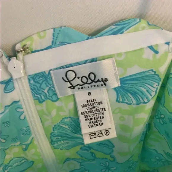 Lilly Pulitzer Strapless Crab Seashell Dress - Picture 4 of 6